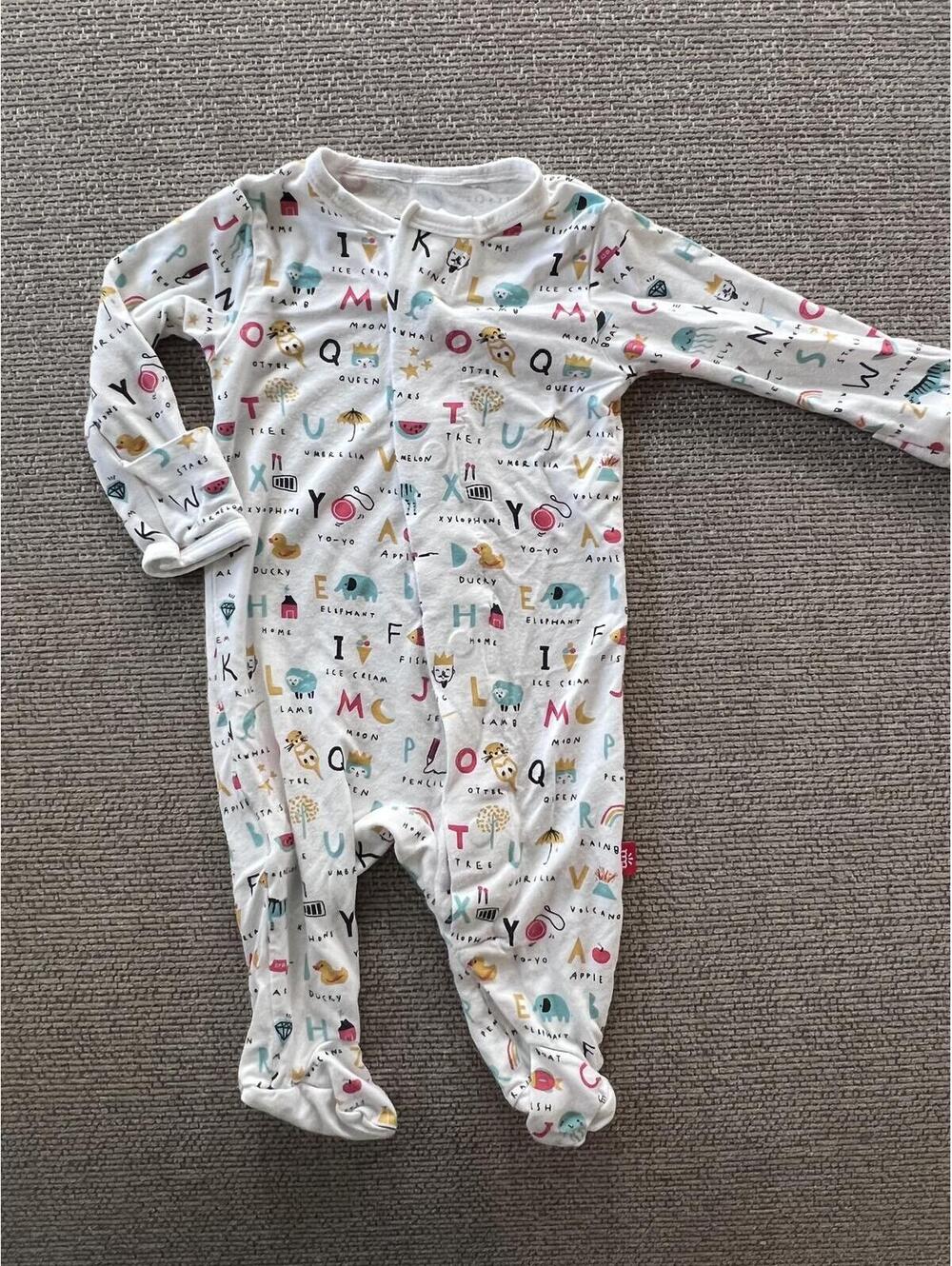 Magnetic Me Bamboo Letter Footie Pajamas